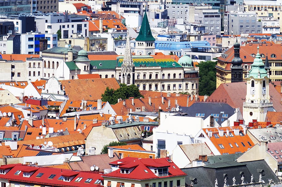 bratislava, slovakia, city, view, megalopolis, the roof of the, europe, architecture, building exterior, built structure