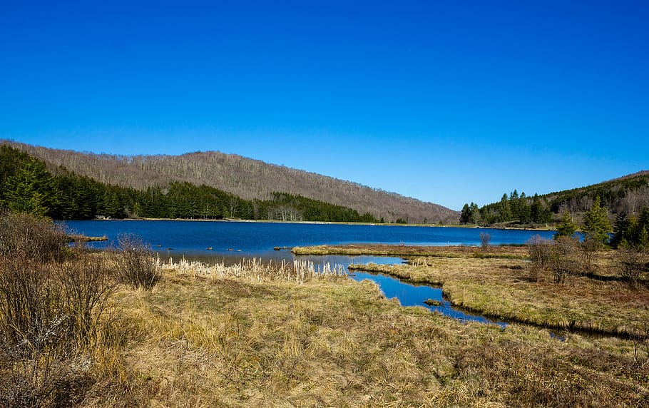 spruce knob lake, Landscapes, Spruce Knob, Knob Lake, Mountains, featured, lake, landscape, public domain, sky