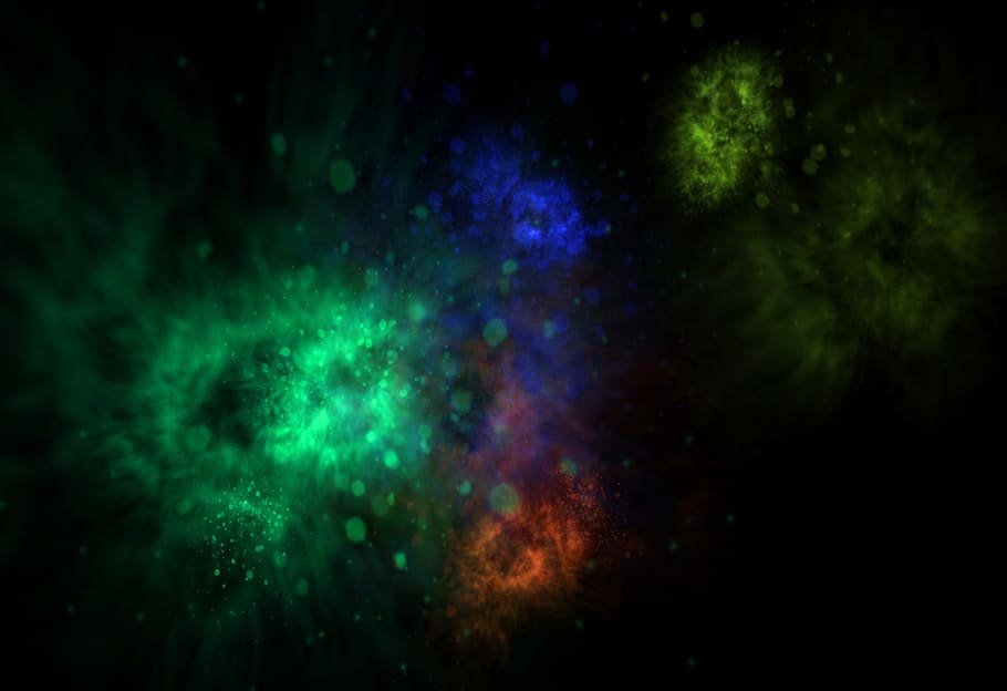 luar angkasa, warna-warni, warna, galaksi, alam semesta, bima sakti, abstrak, fantasi, malam, warna hijau