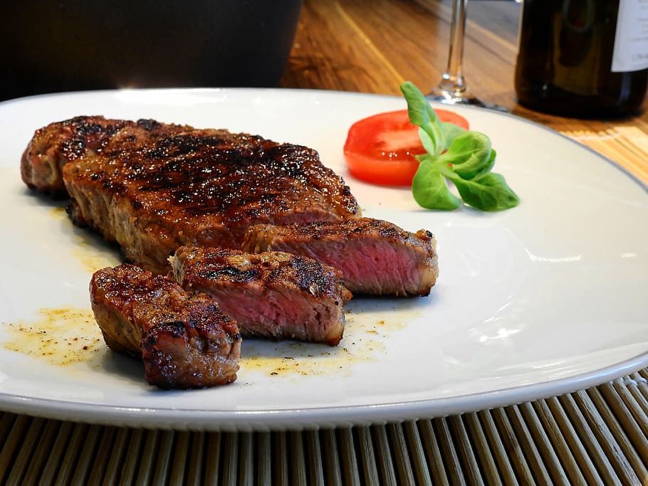 platter, grilled, steak, meat, beef, eat, food, beef steak, delicious, main course