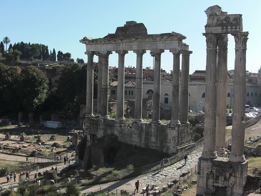 forum, berbentuk kolom, Roma, Italia, foro romano, romans, tua, Arsitektur, historis, jaman dahulu