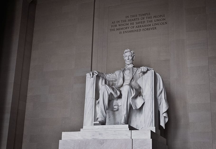 memorial de lincoln, abraham lincoln, estatua, washington, presidente, dom, representación humana, representación, semejanza masculina, arte y artesanía