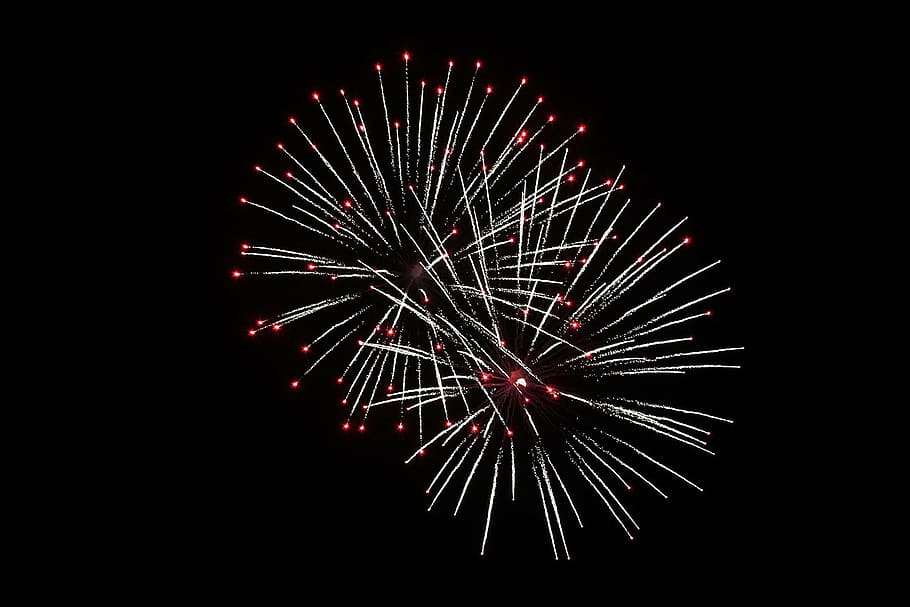 festa, ano novo, fogos de artifício, estrela, bons tempos, desejos, celebração, fogo de artifício, noite, evento