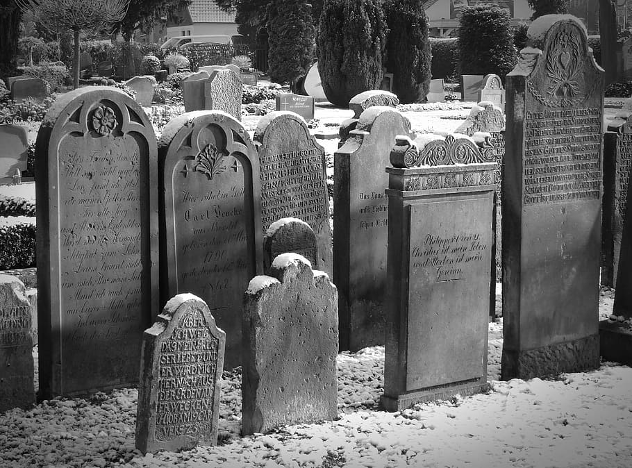 Lápida, viejo, cementerio, resto, última calma, tumba, memorial, espiritualidad, religión, día