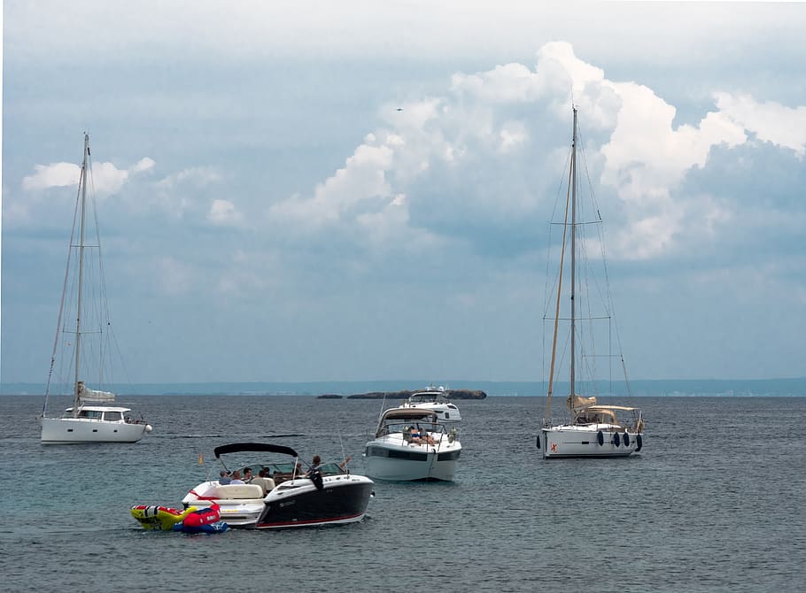 boat, yacht, holiday, clouds, peaceful, beautiful, bello, sea, port, beach
