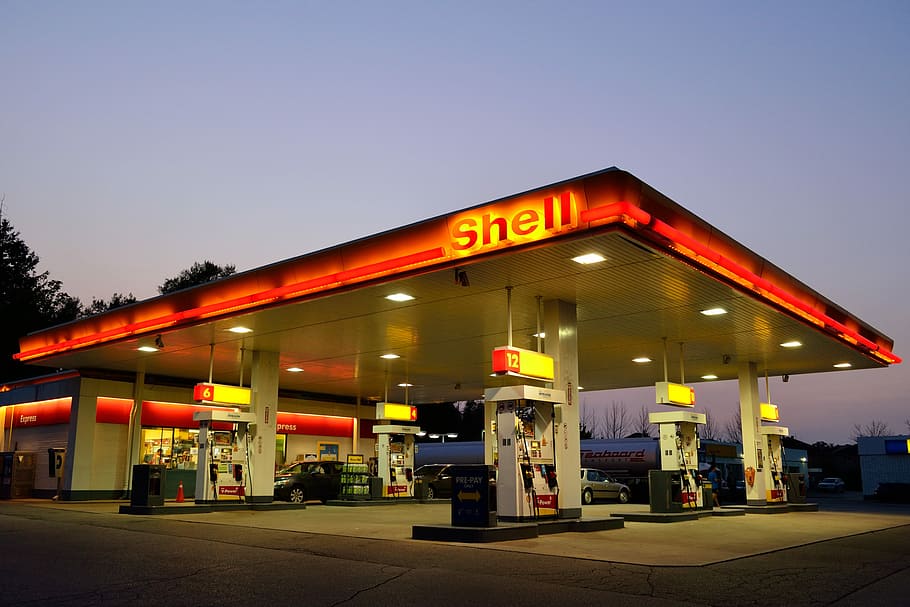 white, red, shell gasoline station, Gas Station, Oil Industry, Oil Prices, oil and gas, diesel, petroleum, transportation