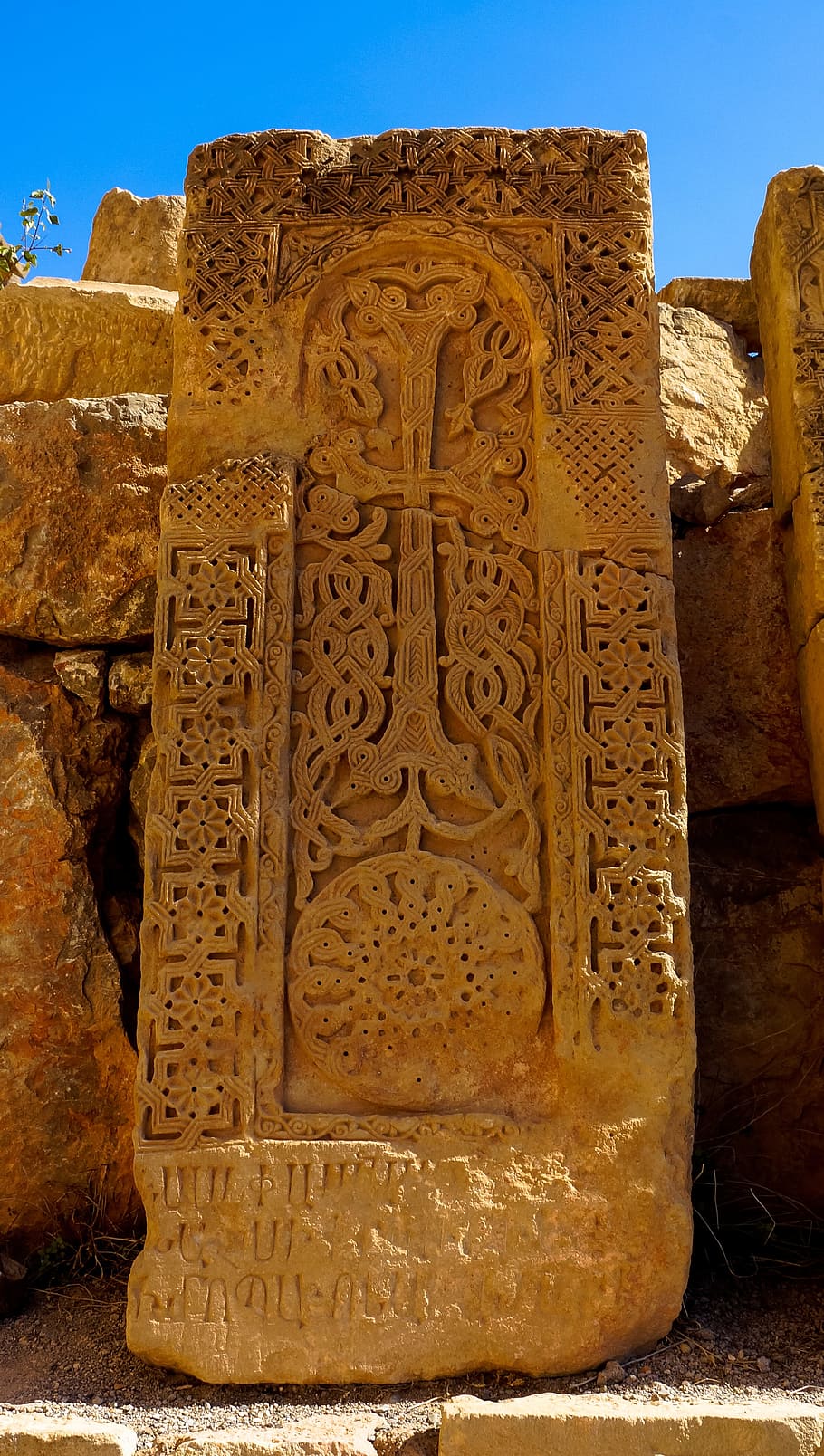 クロス, 石, 彫刻, Khachkar, クロスストーン, 修道院, noravank, アルメニア, 建築, 宗教