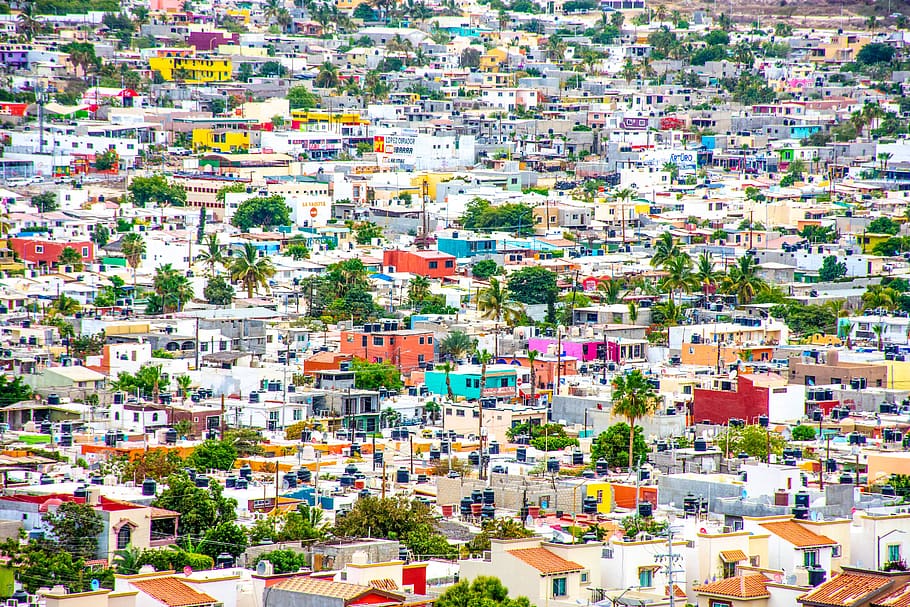los cabos, city, urban homes, architecture, building exterior, built structure, building, crowd, residential district, crowded