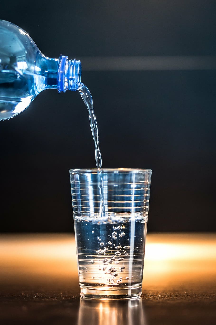 time lapse photo, water, bottle, clear, drinking glass, desire, mineral water, bottle of water, liquid, blue