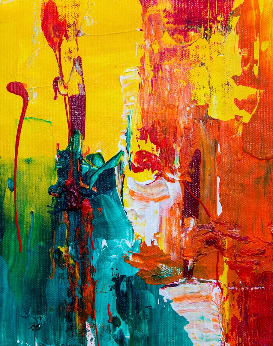 messy, abstract, painting, art, artist, creative, design, bright, colorful, acrylic