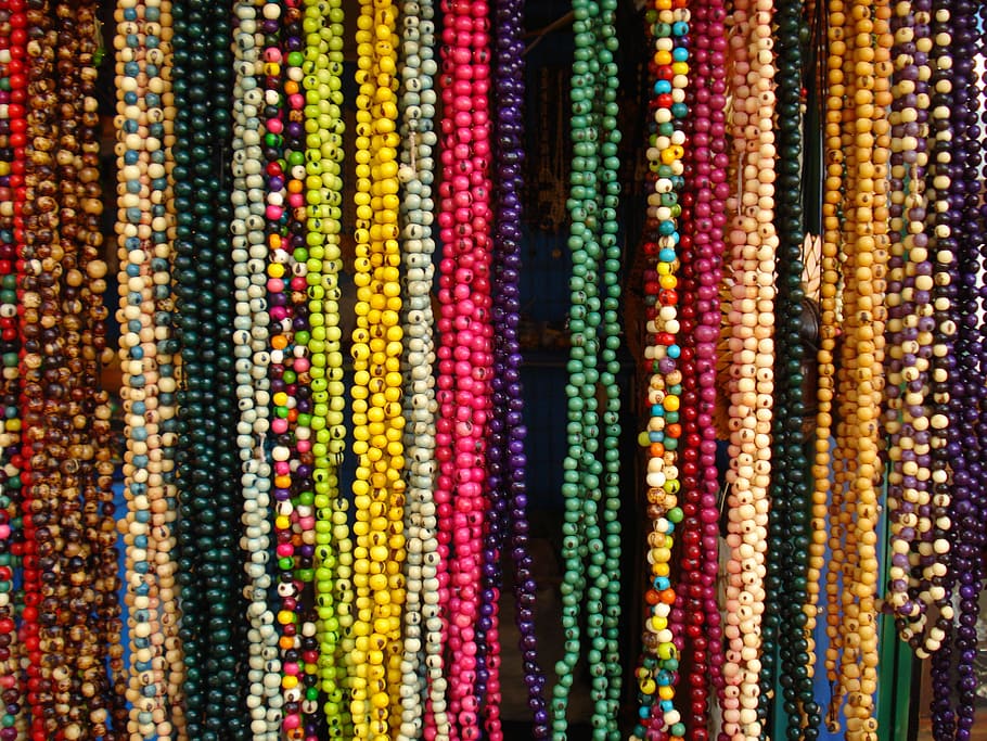 Kalung, Bahia, Tekstur, Tempel, multi-warna, pola, mode, latar belakang, warna, variasi