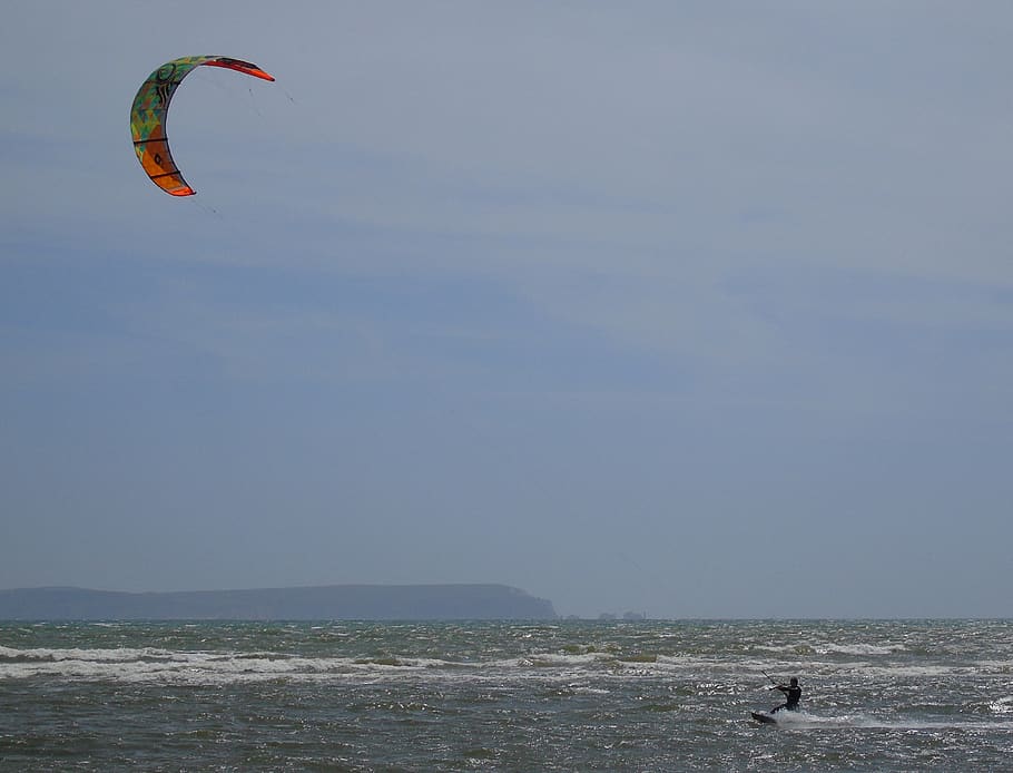 kite, surfing, sea, surfer, surf, water, board, summer, boarding, beach