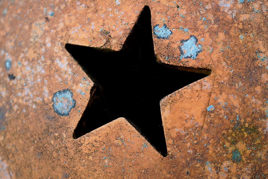 Old, Sound, Deco, Christmas, star, stains, mold, star Shape, hollywood - California, black color