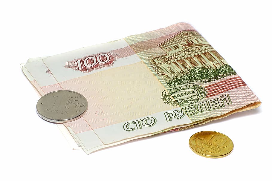 money, ruble, penny, bills, coin, 100 rubles, finances, russia, paper, currency