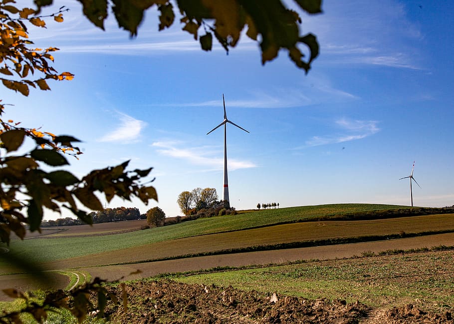 dachau, bavaria, spring, pinwheel, wind energy, renewable energy, fuel and power generation, sky, environment, turbine