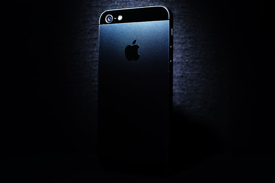 preto, iphone 5, plano de fundo, iphone, maçã, comunicação, móvel, moderno, smartphone, dispositivo