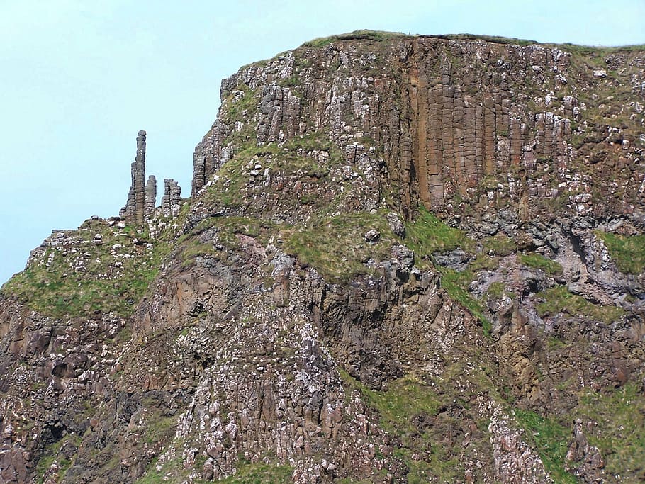 giant's causeway, northern ireland, ireland, basalt, pillar, rock, structure, nature, landscape, cliff