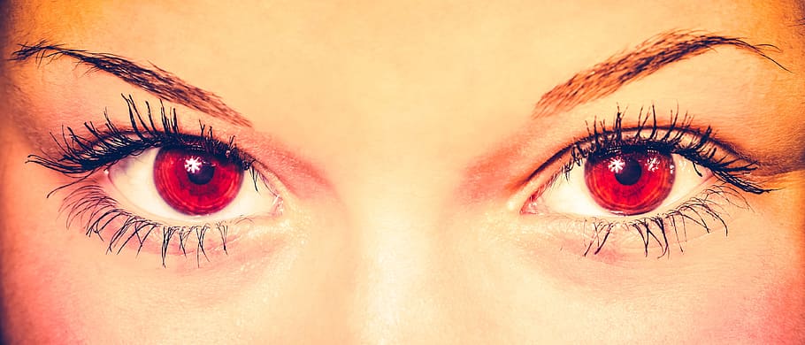 pair, red, eye, red eye, eye's, vampire, dark, fantasy, eyes, woman
