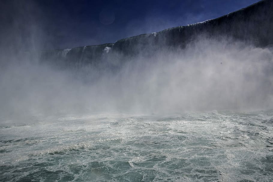 niagara, falls, bottom, View, Niagara Falls, from the bottom, Ontario, Canada, chasm, photos
