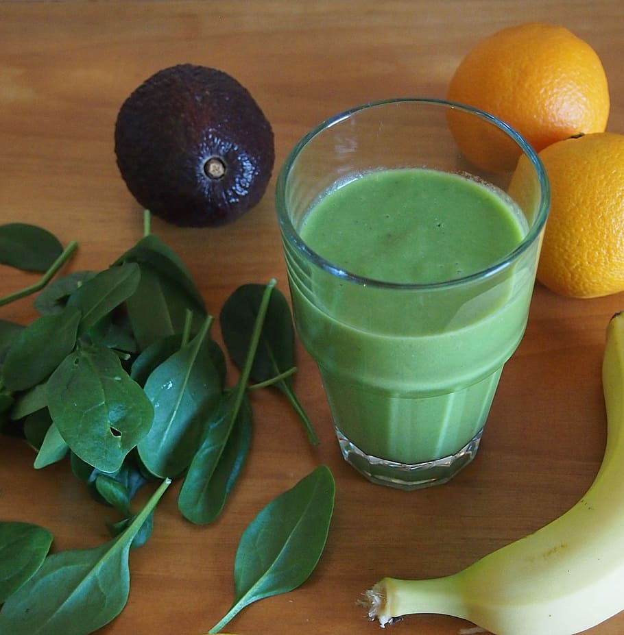 half-full, vegetable, shake, filled, drinking cup, assorted, fruits, Green Smoothie, Drink, Healthy