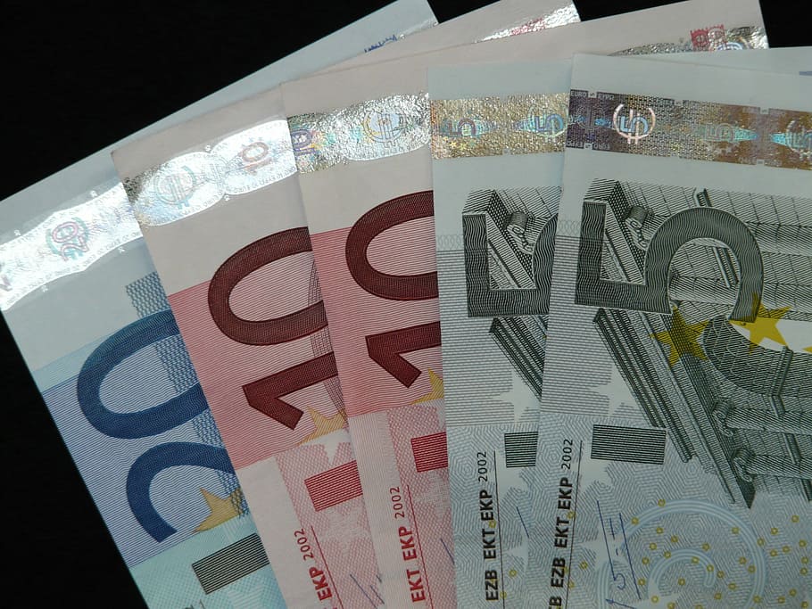 Uang, Uang Kertas, Tagihan, Euro, Nilai, berharga, bayar, mata uang kertas, keuangan, Mata Uang Uni Eropa