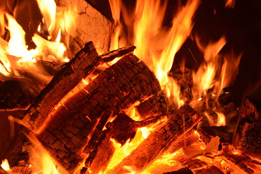 fire, light, flame, glowing, heiss, burning, fire - natural phenomenon, heat - temperature, wood, firewood