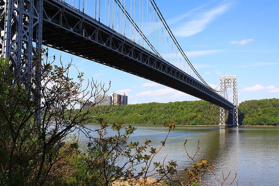 Nueva York, ciudad, puente, nueva, york, george, washington, río, hudson, puente - estructura hecha por el hombre