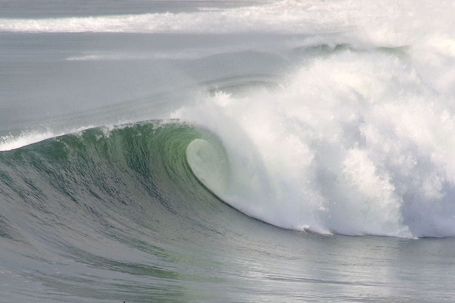 big waves, wave, ocean, nature, beach, huntington, pacific, california, water, sea