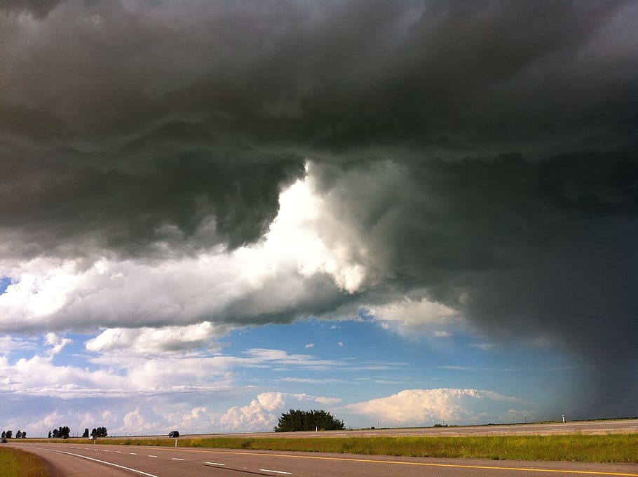 폭풍, 뇌우, 구름, 하늘, 날씨, 자연, 대초원, 적 운, 구름-하늘, 환경