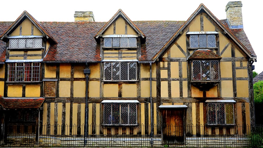 shakespeare, house, architecture, building, landmark, medieval, famous, warwickshire, stratford, uk