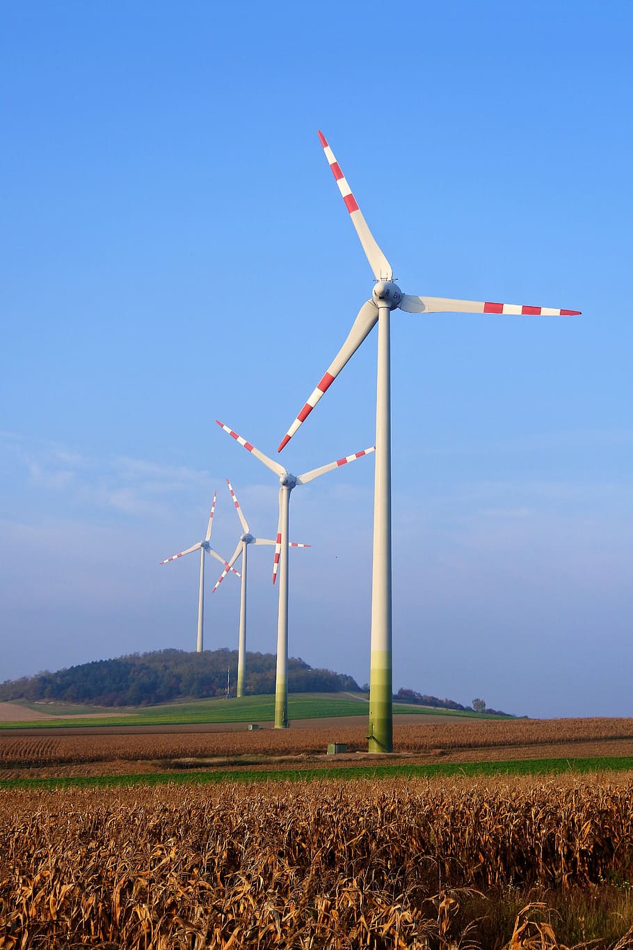 空, 風車, 再生可能エネルギー, エコ, 現在, 代替, 環境, 風力, windräder, 風力エネルギー