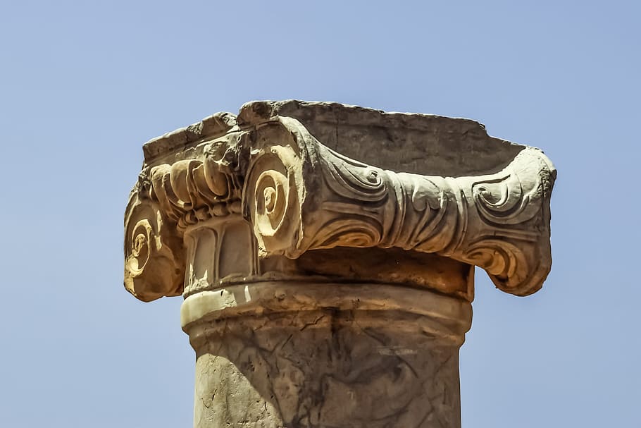 Pillar, Column, Cyprus, Paphos, ayia kyriaki chrysopolitissa, church, orthodox, religion, byzantine, heritage