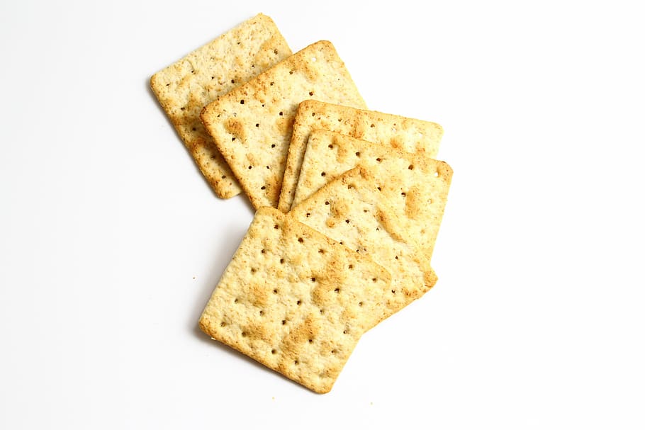 six square biscuits, biscuit crackers, biscuits, healthy, food, snack, white, wheat, appetizer, brown