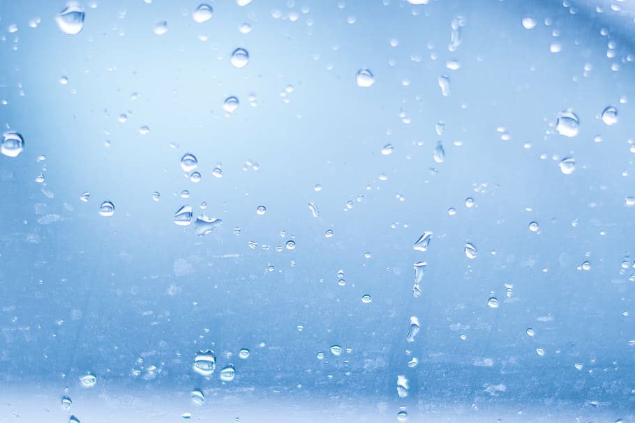 glass water moist, water, rain, glass, drop, blue, backgrounds, abstract, textured, liquid