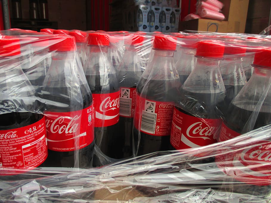 Coca Cola, Cola, Bottles, Drink, bottles, packaging, red, trademarks, transport, delicious, science
