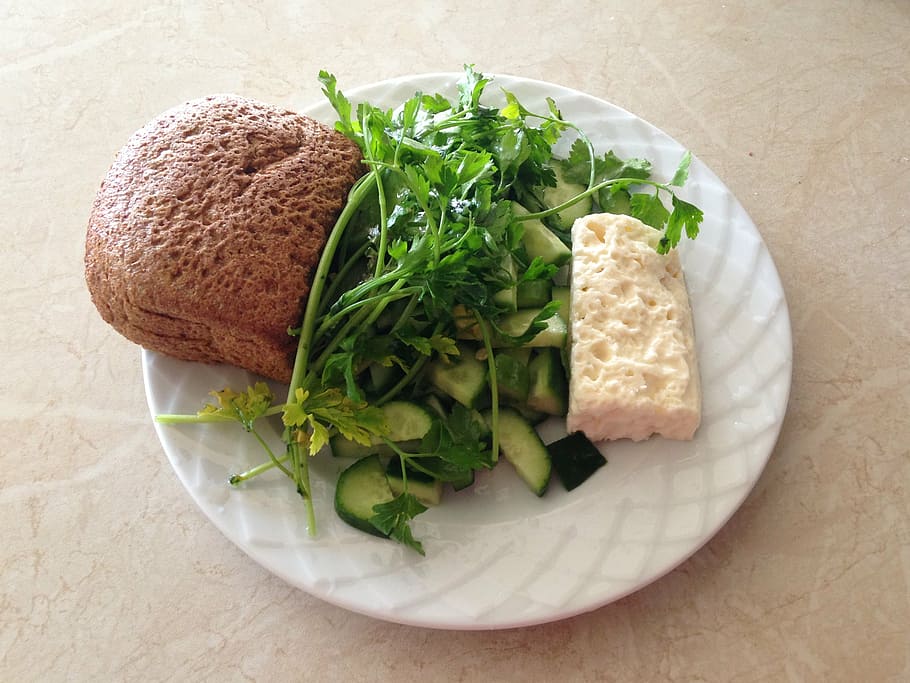 breakfast, cheese, bread, salad, green, detox, food, food and drink, ready-to-eat, freshness