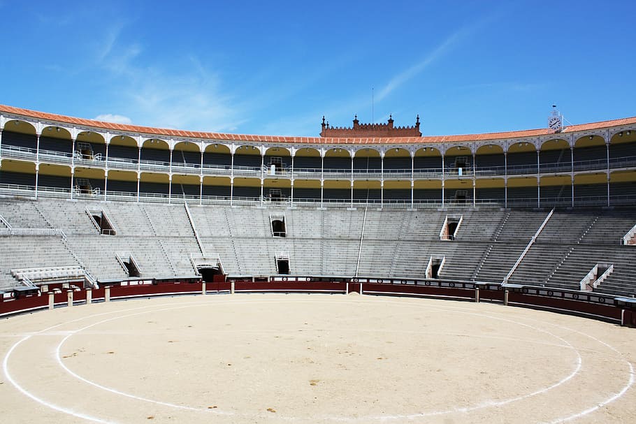 Arena, corrida de toros, Madrid, España, estadio, deporte, gradas, recinto deportivo, competición, deporte competitivo