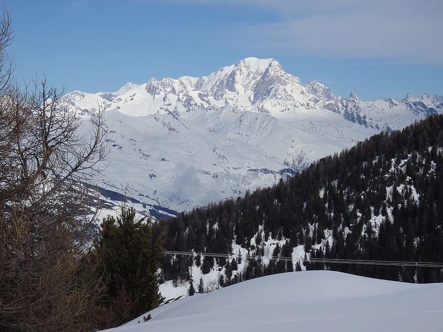 Mont Blanc, France, Alps, Mountains, alps, mountains, snow, winter, mountain, nature, landscape