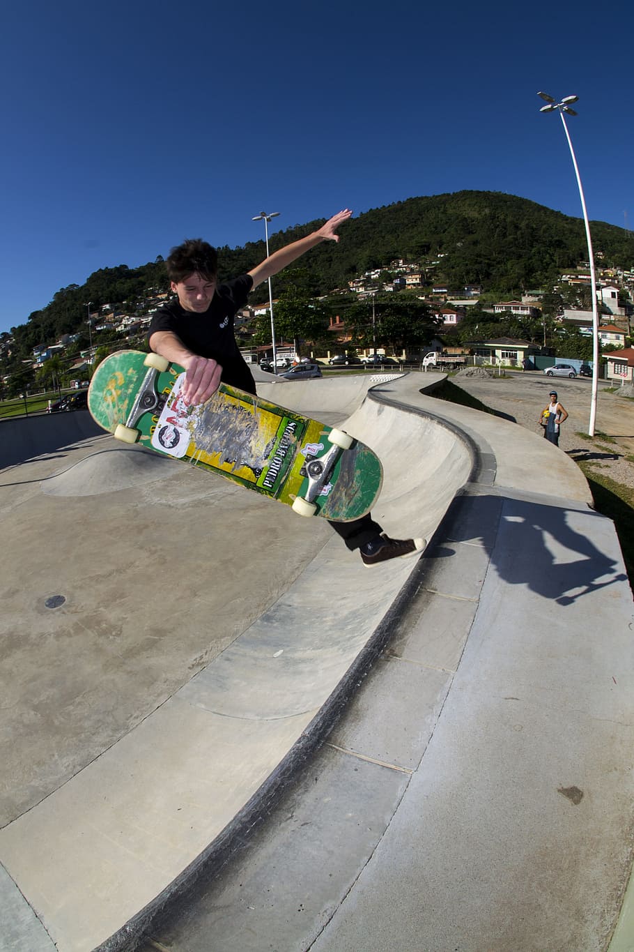 skateboard, extreme sport, florianopolis, real people, leisure activity, one person, lifestyles, sky, skill, nature