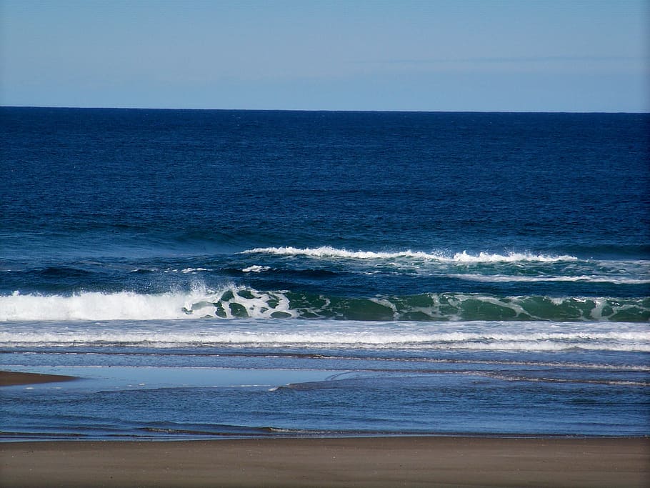 oceano, onda, verde, azul, mar, agua, natureza, onda oceânica, praia, verão