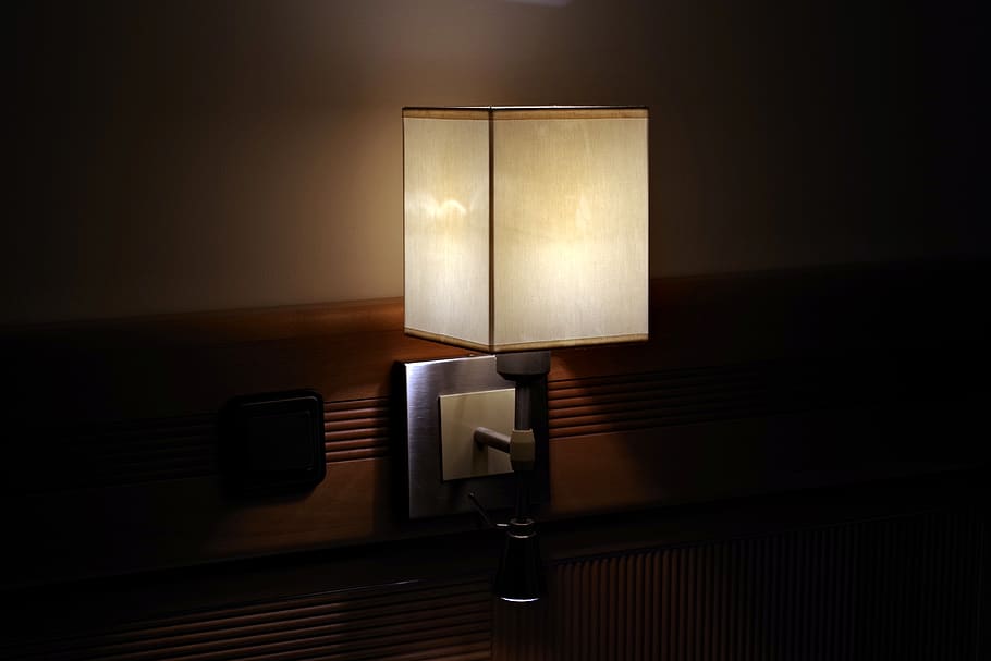 replacement lamp, room, furniture, lighting, over the bed, night lamp, light, beautiful, dark, turn on
