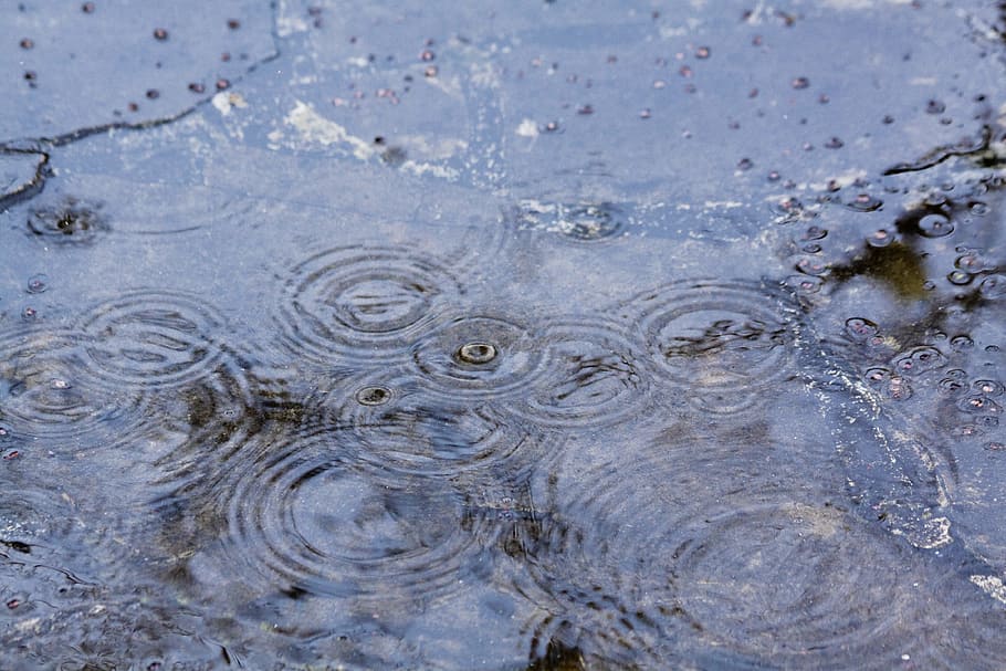 foto de lapso de tempo, agua, gotas, lapso de tempo, foto, chuva, gota de chuva, interferência, círculos concêntricos, concêntrico