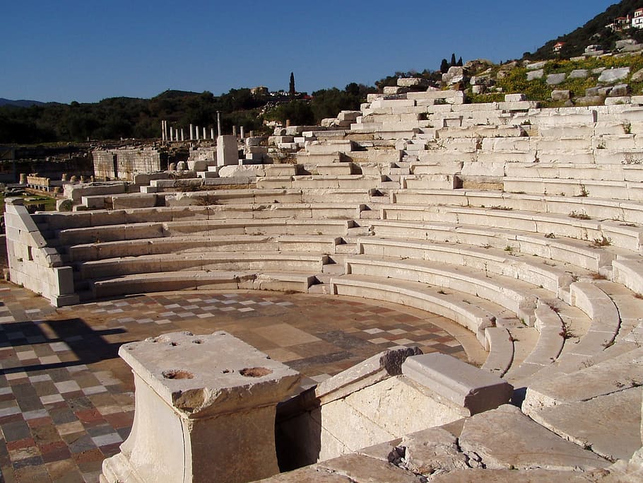 messini, teatro, griego, arqueología, anfiteatro, grecia, historia, peloponeso, pasado, antiguo