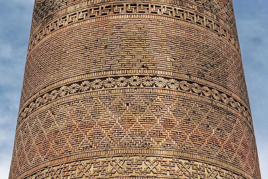kyrgyzstan, uzgen, ösgön, üzgen minaret, minaret of ösgön, minaret, building, historically, close up, religion