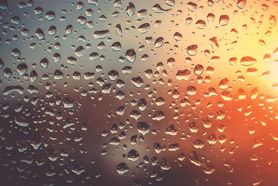 tembakan, hujan, jendela kaca, Abstrak, kaca, jendela, berbagai, drop, basah, titisan hujan