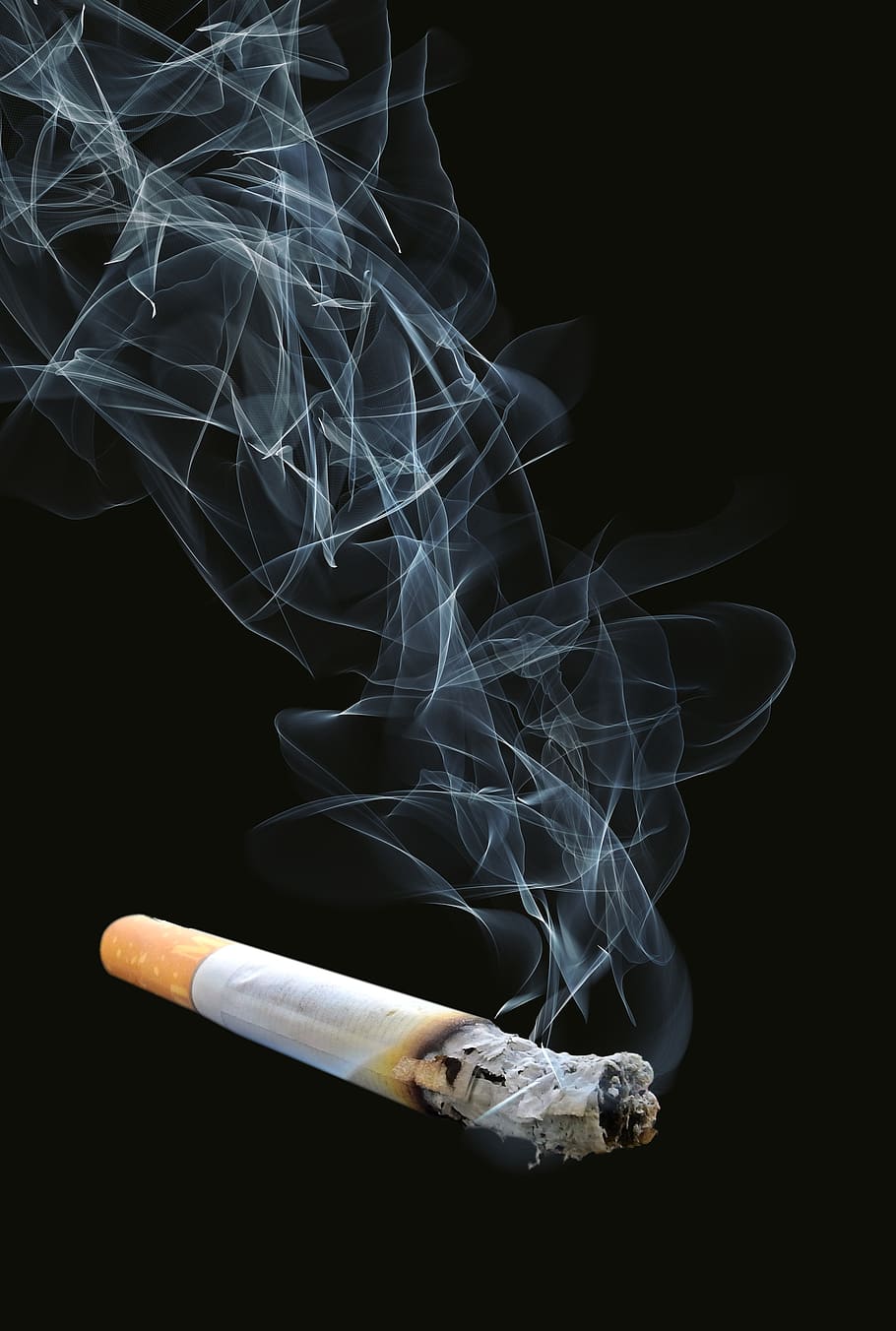 cigarro, fumo, fumaça, cinza, vício, insalubre, fumaça - estrutura física, sinal de alerta, sinal, problemas de tabagismo