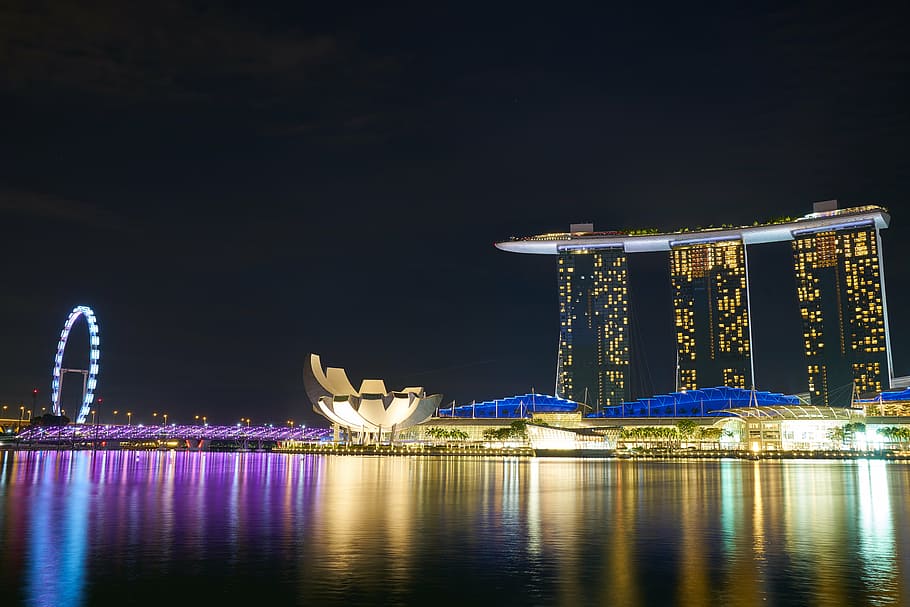 marina bay sands, hotel, asian, singapore, high, skyscraper, beautiful, urban, architecture, contemporary