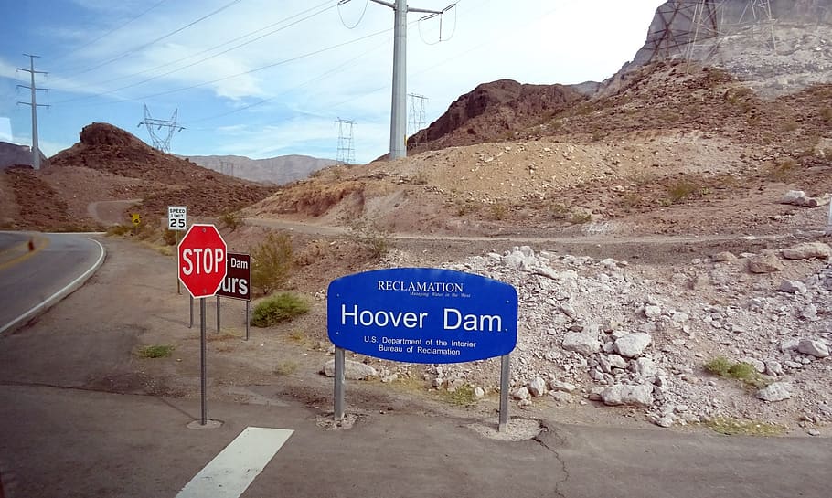 dam site, hoover dam, colorado river, nevada, usa, electricity, desert, environment, engineering, landmark