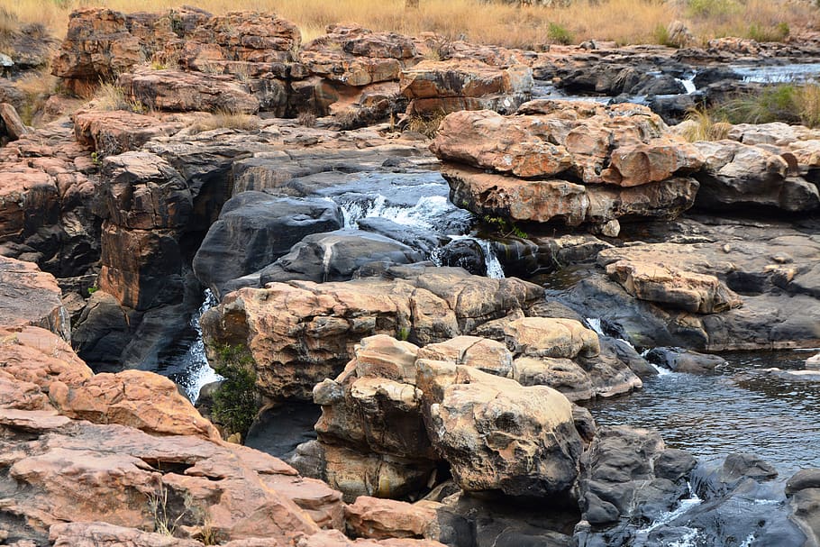waterfall, bourkes' luck potholes, geology, geological, formation, rock, nature, stone, landscape, scenery