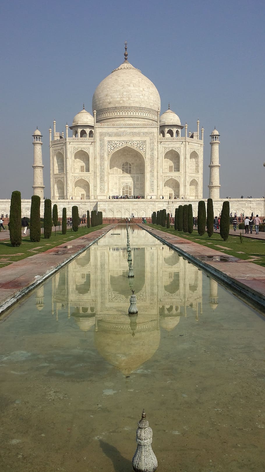 taj mahal, india, Taj Mahal, Mahal, India, Travel, india, reflection, history, incidental people, architecture, reflecting pool